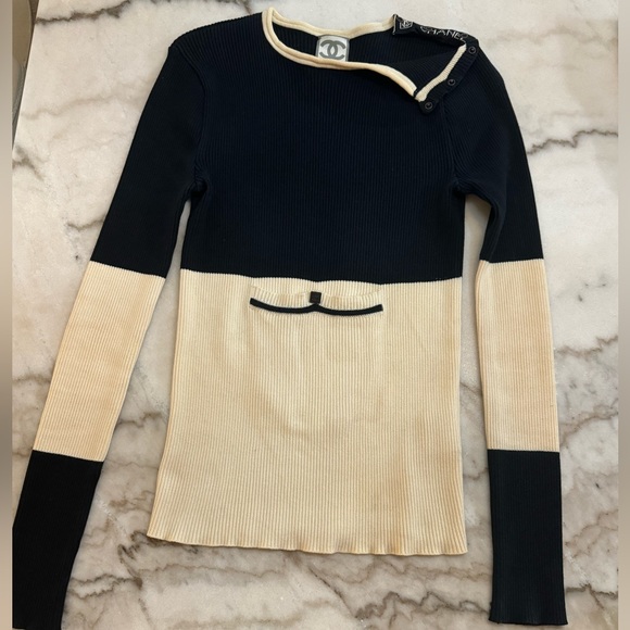 Chanel Sport Vintage 08P ribbed long sleeve top - Picture 6 of 16